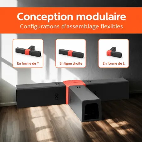 Piège électrique à rongeurs USB, 2 tunnels | Ducatillon