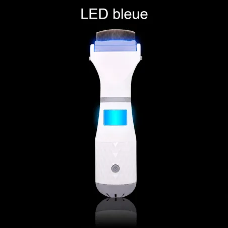 Peigne électrique anti-poux autonomie 4-6h LED 3 niveaux silencieux