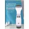 Peigne électrique anti-poux autonomie 4-6h LED 3 niveaux silencieux