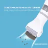 Peigne électrique anti-poux autonomie 4-6h LED 3 niveaux silencieux