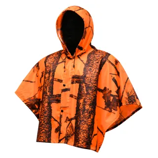 Pélerine de pluie camouflage orange imperméable et coupe-vent