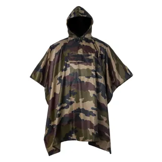 Poncho Camouflage CE avec Poche à Rabat - Polyester Imperméable