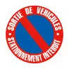 Disque de Stationnement Interdit Ø 25 cm - Signalisation Sortie de Véhicules