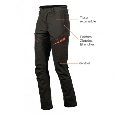Pantalon Softshell New-Tech Vert - Polyvalent et Résistant