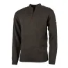 Pull col zippé Treeland marron en laine et acrylique