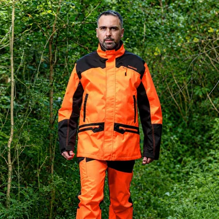 Veste de Traque Resist Orange - Légère et Imperméable