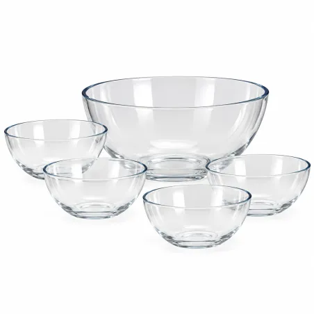 Lot de 5 Saladiers en Verre Sodalime - Grand Modèle + 4 Petits