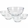 Lot de 5 Saladiers en Verre Sodalime - Grand Modèle + 4 Petits