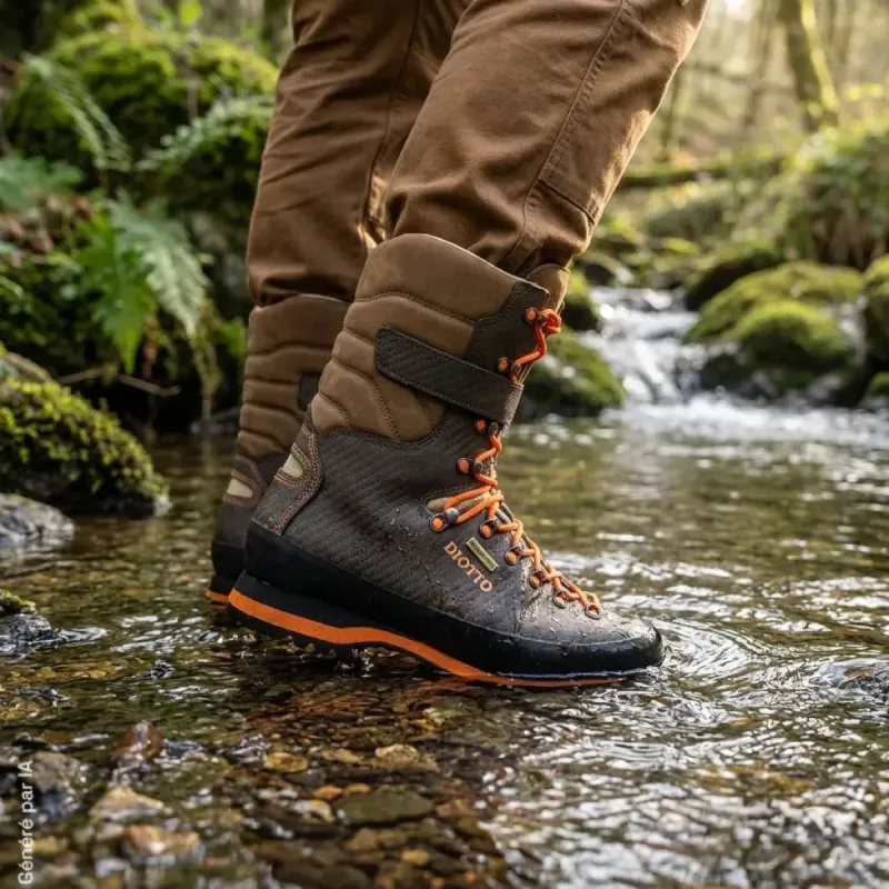 Chaussures de chasse Diotto Woodland HV marron orange