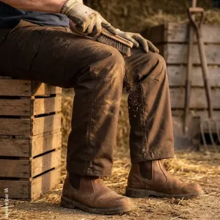 Pantalon Treeland Protect marron imperméable | Ducatillon