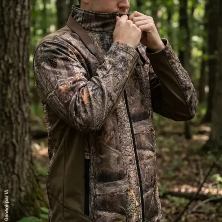 Veste Softshell Camo Forest - Polyvalente et Économique