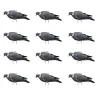 Lot silhouettes 12 pigeons 2D avec tige - 37 x 13 cm