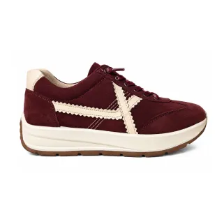Baskets Jiru bordeaux à lacets élastiques pour femme