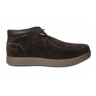 Baskets Montantes Dalau en Cuir Marron pour Homme