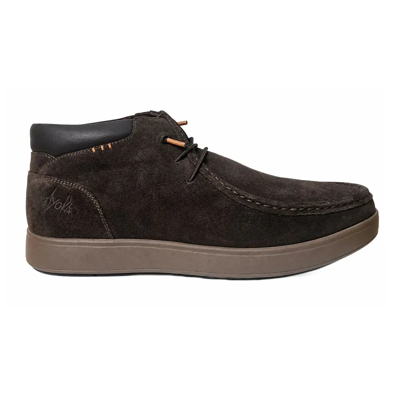 Baskets Montantes Dalau en Cuir Marron pour Homme