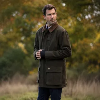 Veste de tir en laine Walker & Hawkes AC olive