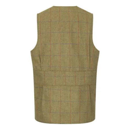 Gilet Derby Tweed Walker & Hawkes Berston à carreaux vert