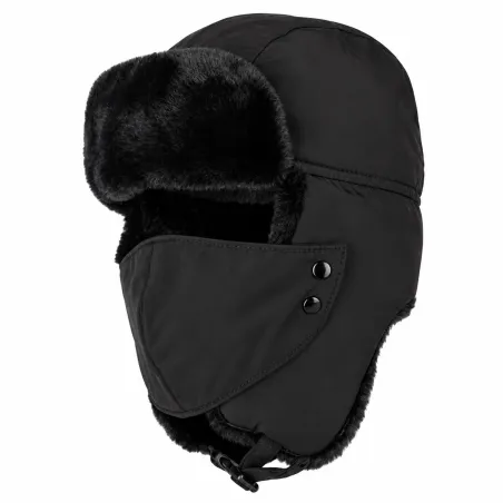 Bonnet trappeur fausse fourrure Walker & Hawkes noir