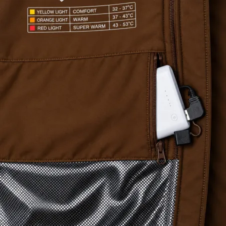 Gilet Chauffant Prestige Somlys Marron - Élégance et Chaleur Optimale