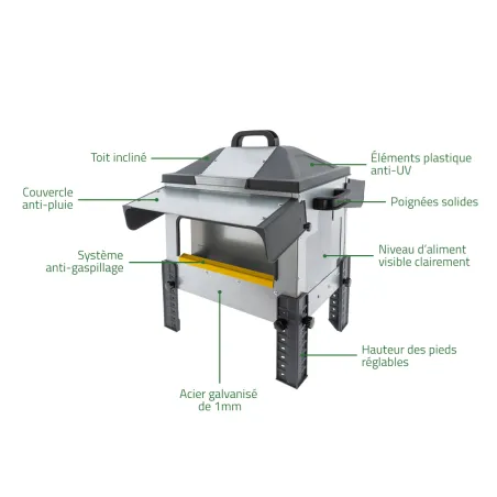 Mangeoire OLBA ROBUST® 12 kg pour volailles | Ducatillon