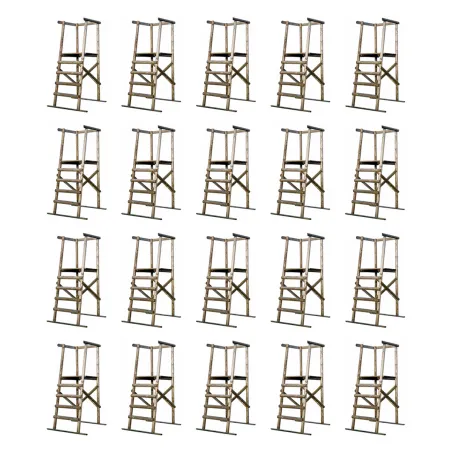 Lot de 20 Miradors de battue Sologne en bois, hauteur plancher 1,40m