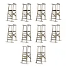 Lot de 10 Mirador sde battue Sologne en bois, hauteur du plancher 1,40m