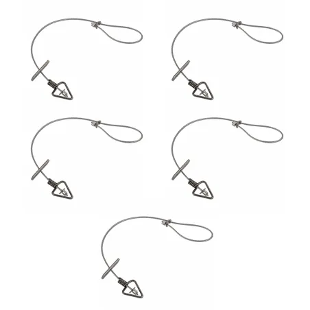 Lot de 5 lacets acier inoxydable pour piège Belisle