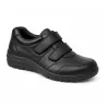 Chaussures à scratch Dist noires pour femme - Confort tout cuir
