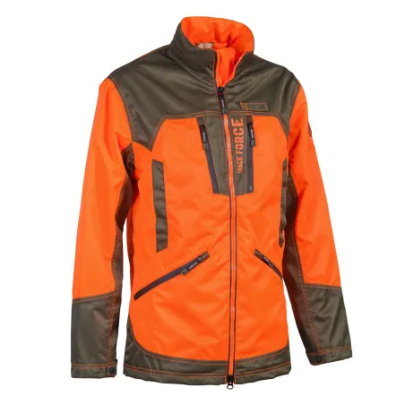 Veste Percussion Track Force orange imperméable | Ducatillon