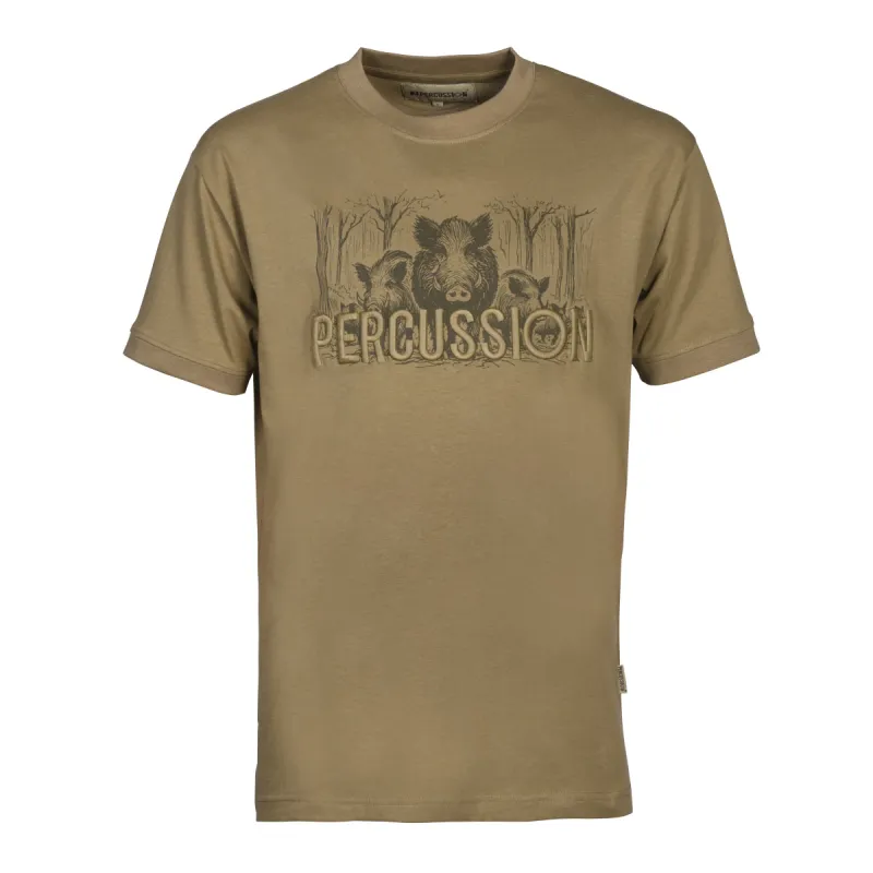 T-shirt Homme Compagnie Sanglier Beige - Coton 180g/m²