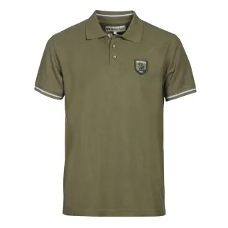 Polo manches courtes Percussion broderie Sanglier kaki
