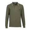 Polo manches longues Percussion brodé logo kaki