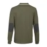 Polo manches longues Percussion brodé logo kaki