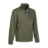 Pull Windbreaker Prohunt kaki à col zippé coupe-vent | Ducatillon