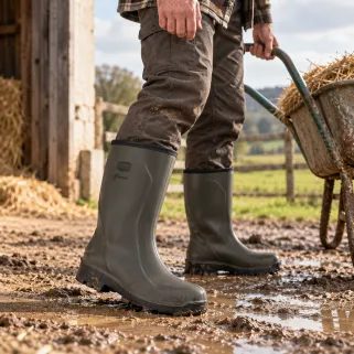 Bottes de sécurité Allworker S5 vert - Protection complète et résistance extrême