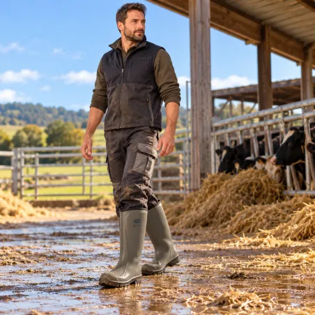 Bottes de sécurité Allworker S5 vert - Protection complète et résistance extrême