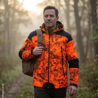 Blouson Prohunt Evo Snake Blaze orange étanche | Ducatillon