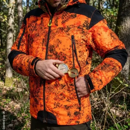 Blouson Prohunt Evo Snake Blaze orange étanche | Ducatillon