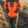 Veste Percussion Track Force orange imperméable | Ducatillon