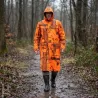 Manteau de Pluie Long Camouflage Orange - Étanche et Coupe-Vent