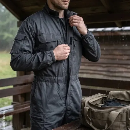 Combinaison Platinium Noire Homme - Déperlante Manches Longues