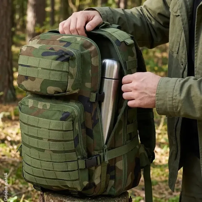 Sac à dos Assault 4 compartiments camo 36L 50 x 30 x 27cm