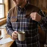 Chemise Browning Francis Bleu Coton Chasse Classique