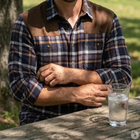 Chemise Browning Francis Bleu Coton Chasse Classique