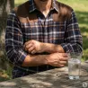 Chemise Browning Francis Bleu Coton Chasse Classique