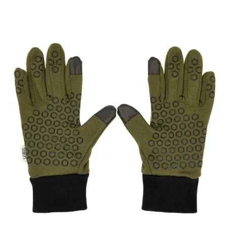 Gants anti-glisse déperlant polyester camo forest kaki 8 et 9