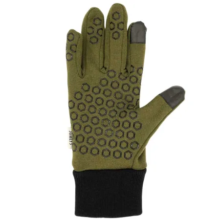 Gants anti-glisse déperlant polyester camo forest kaki 8 et 9