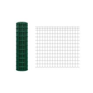 Grillage rouleau galvanisé PVC 1,50m x 20m - Maille 10x5cm Ø2,5mm