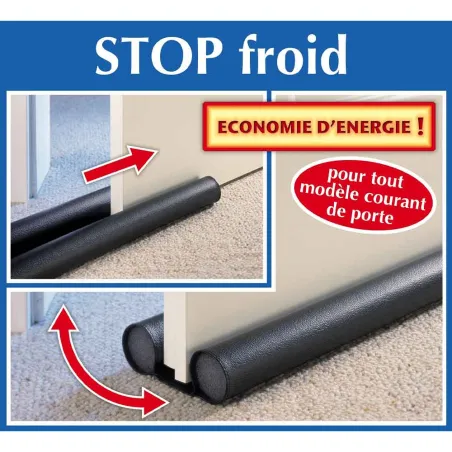 Boudin de porte stop froid, bas de porte double isolant