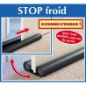 Boudin de porte stop froid, bas de porte double isolant